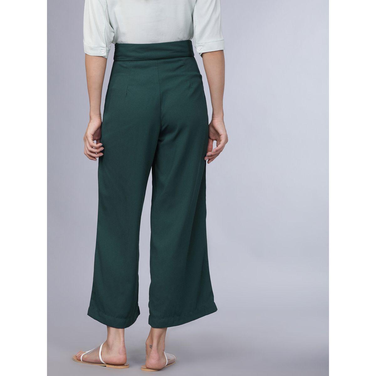 Tokyo Talkies X Styli Casual Solid Regular Fit Trouser-women-clothing-bottoms-trousers-image-3