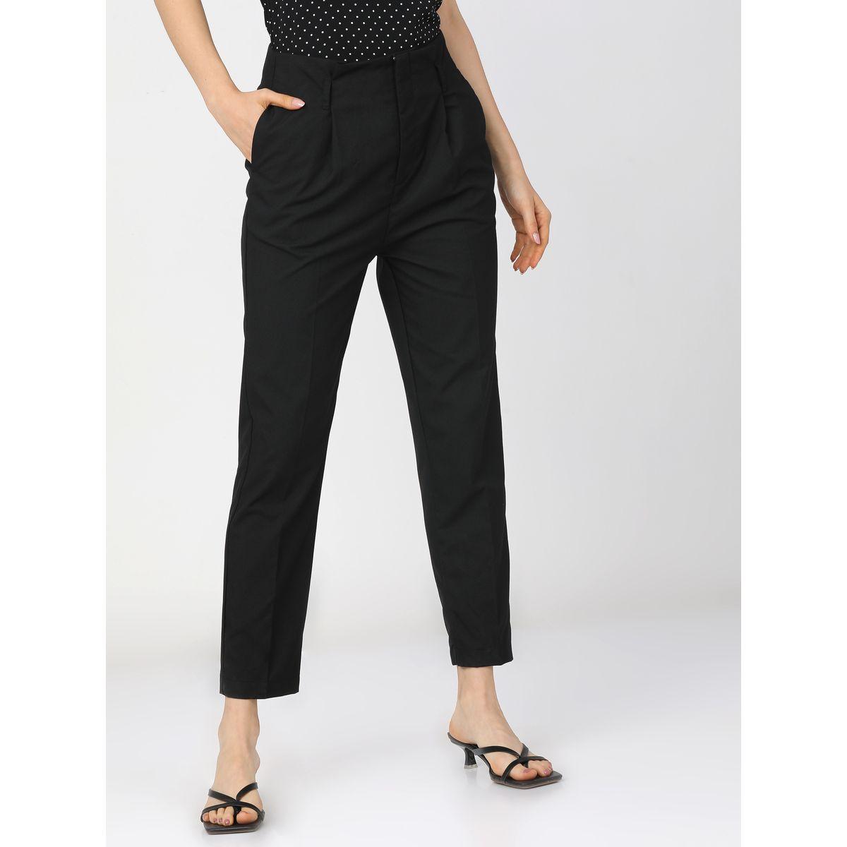 Tokyo Talkies X Styli Fold Pleated Tapered Trouser-women-clothing-bottoms-trousers-image-2