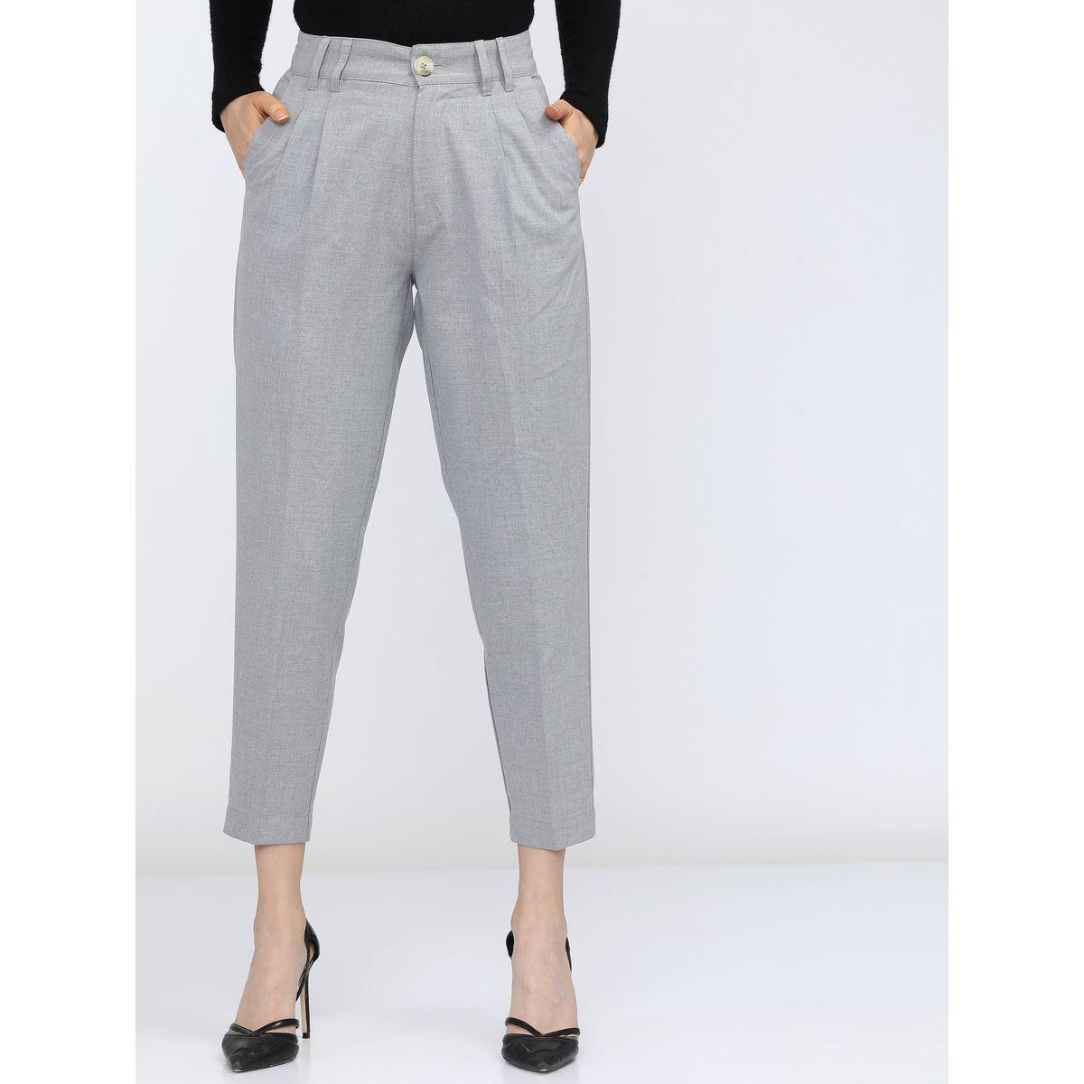 Tokyo Talkies X Styli Fold Pleat Tapered Trouser with Belt Loops-women-clothing-bottoms-trousers-image-1