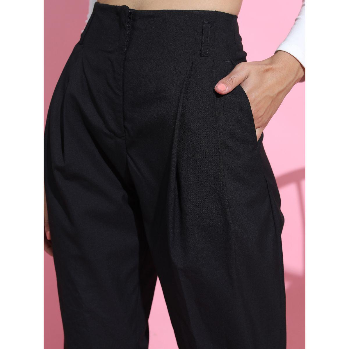 Tokyo Talkies X Styli Flat Front Regular Fit Trouser-women-clothing-bottoms-trousers-image-4