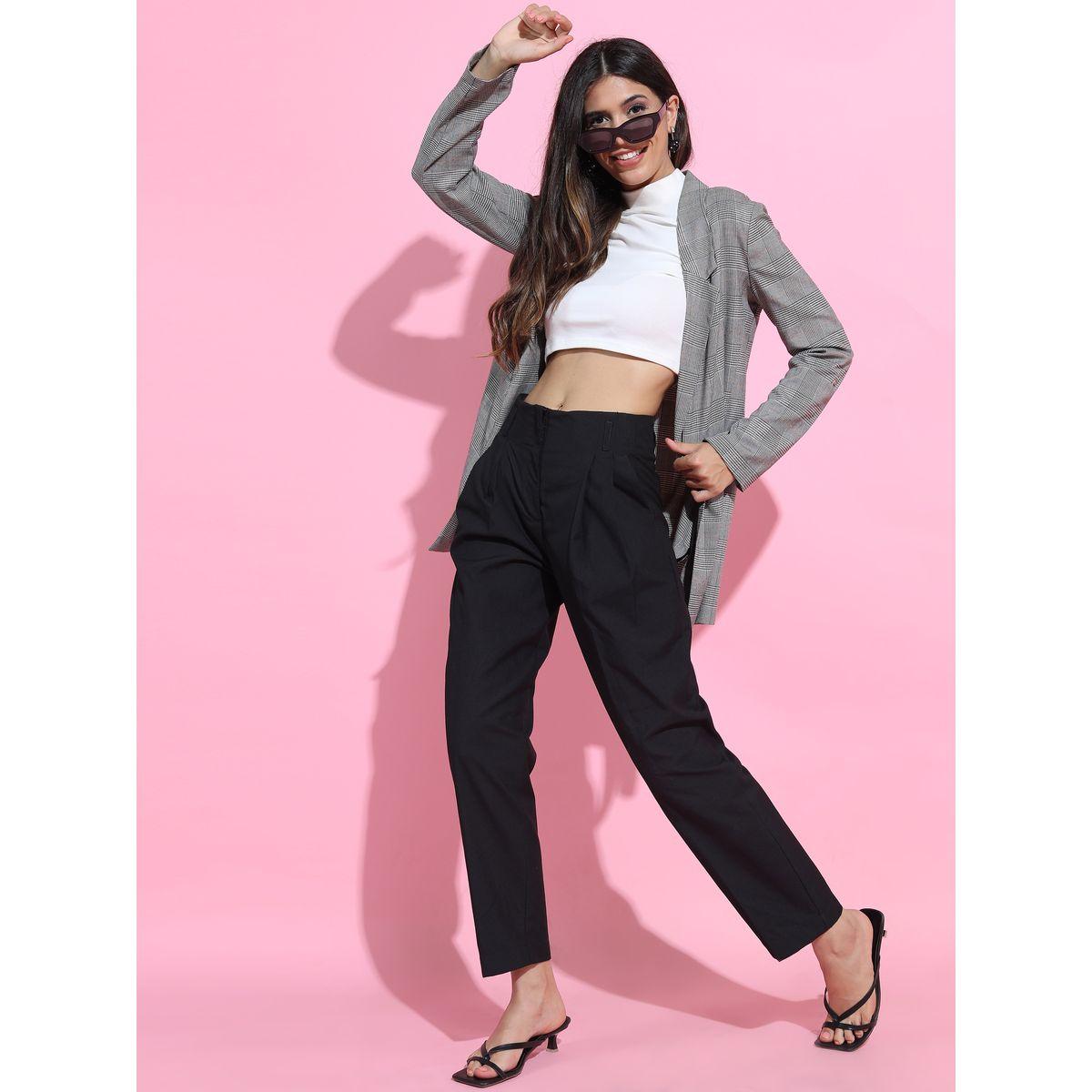 Tokyo Talkies X Styli Flat Front Regular Fit Trouser-women-clothing-bottoms-trousers-image-5