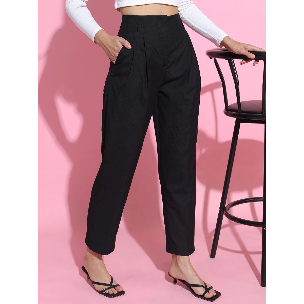 Tokyo Talkies X Styli Flat Front Regular Fit Trouser-women-clothing-bottoms-trousers-image-6