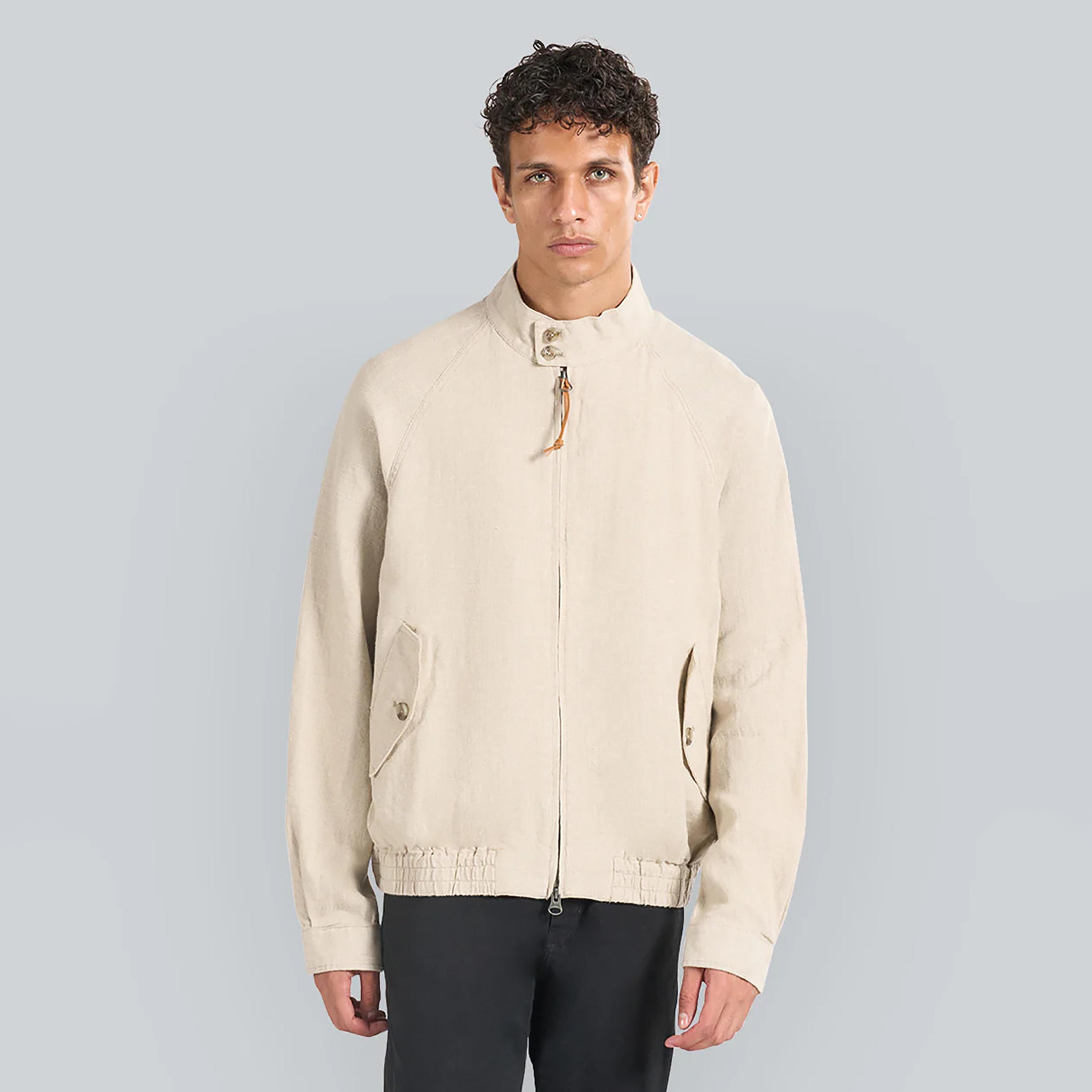 Gant Plain Linen High Neck Long Sleeves Men's Jacket-men-clothing-jacketsandblazers-jackets-image-1