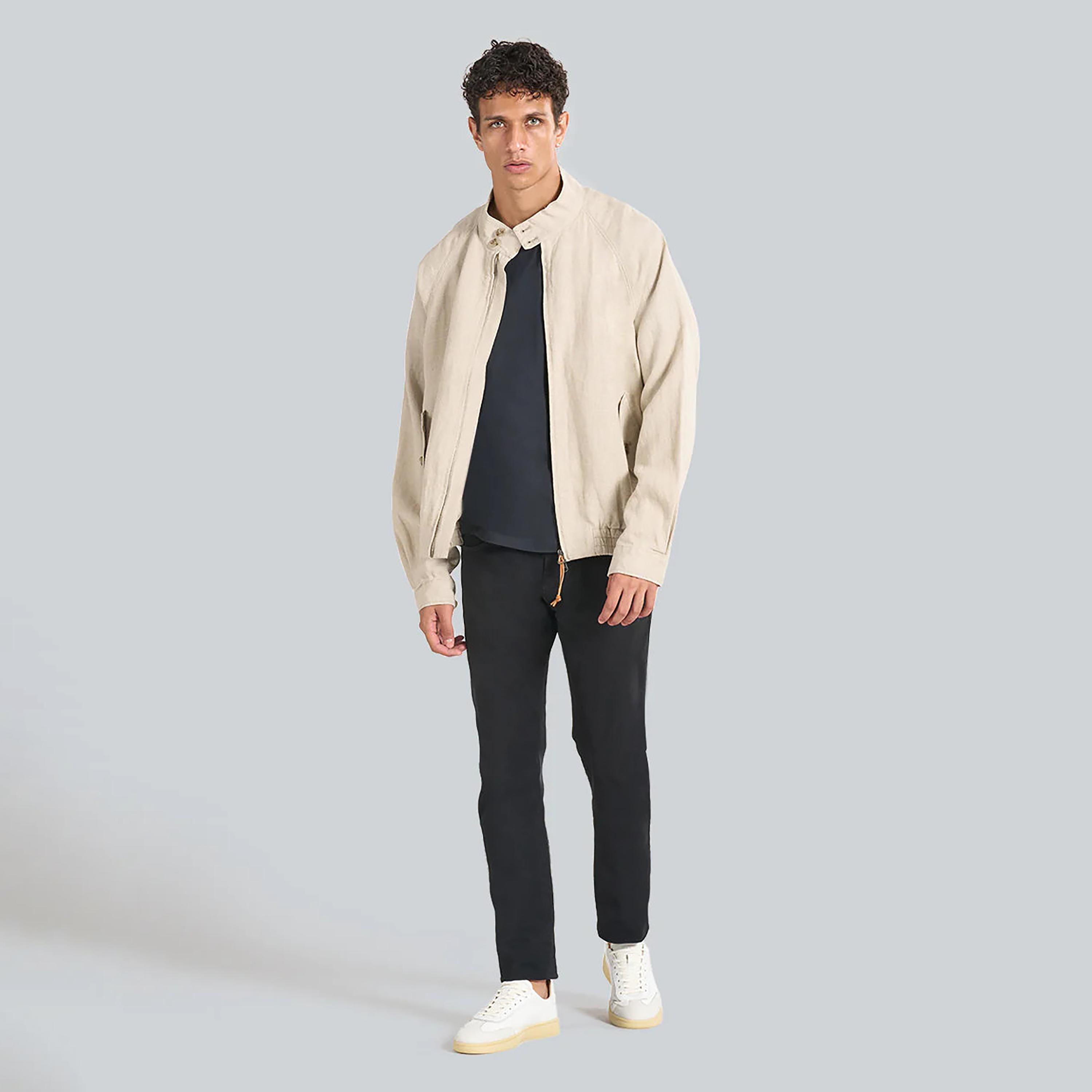 Gant Plain Linen High Neck Long Sleeves Men's Jacket-men-clothing-jacketsandblazers-jackets-image-2