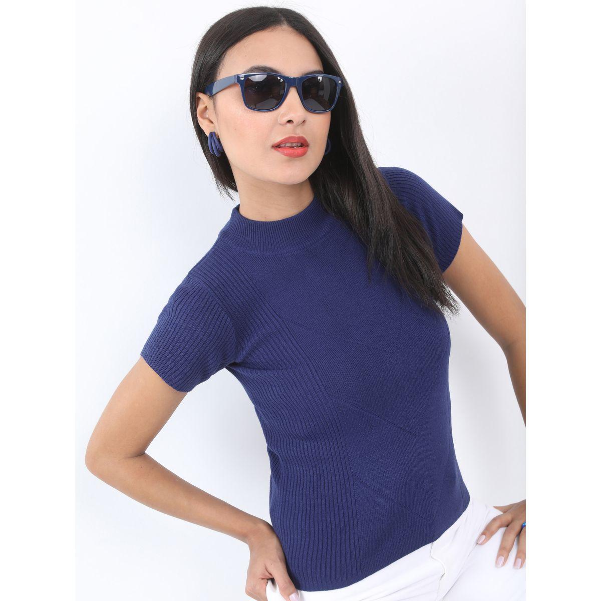 سويتر محبوك بياقة عالية واكمام قصيرة طوكيو توكيز × ستايلي-women-winterwear-cardigansandjumpers-jumpers-image-6