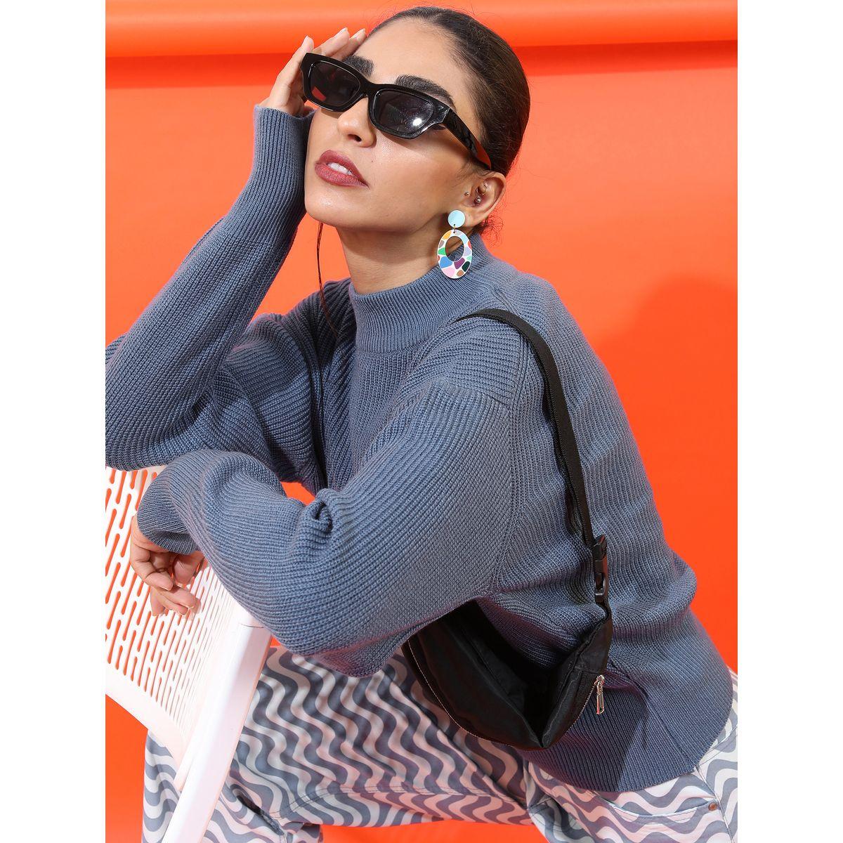سويتر سادة بياقة عالية طوكيو توكيز × ستايلي-women-winterwear-cardigansandjumpers-jumpers-image-1