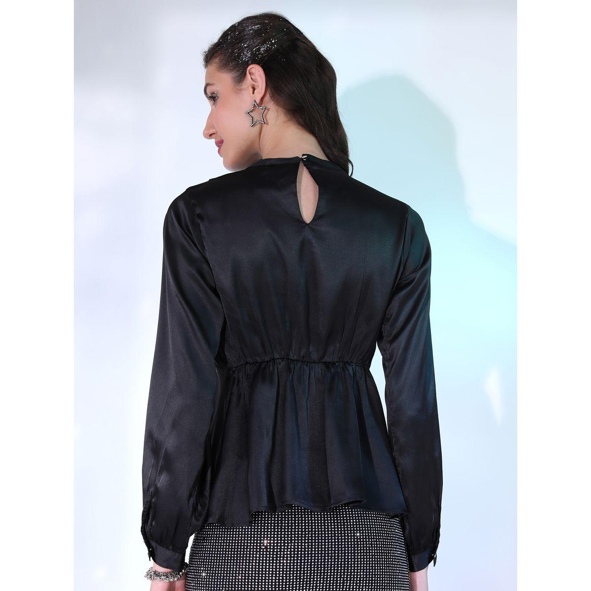بلوزة بيبلوم بياقة دائرية طوكيو توكيز × ستايلي-women-clothing-shirtsandblouses-blouses-image-3
