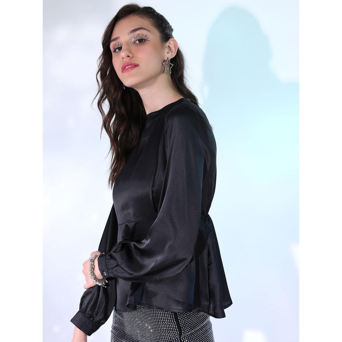 بلوزة بيبلوم بياقة دائرية طوكيو توكيز × ستايلي-women-clothing-shirtsandblouses-blouses-image-4