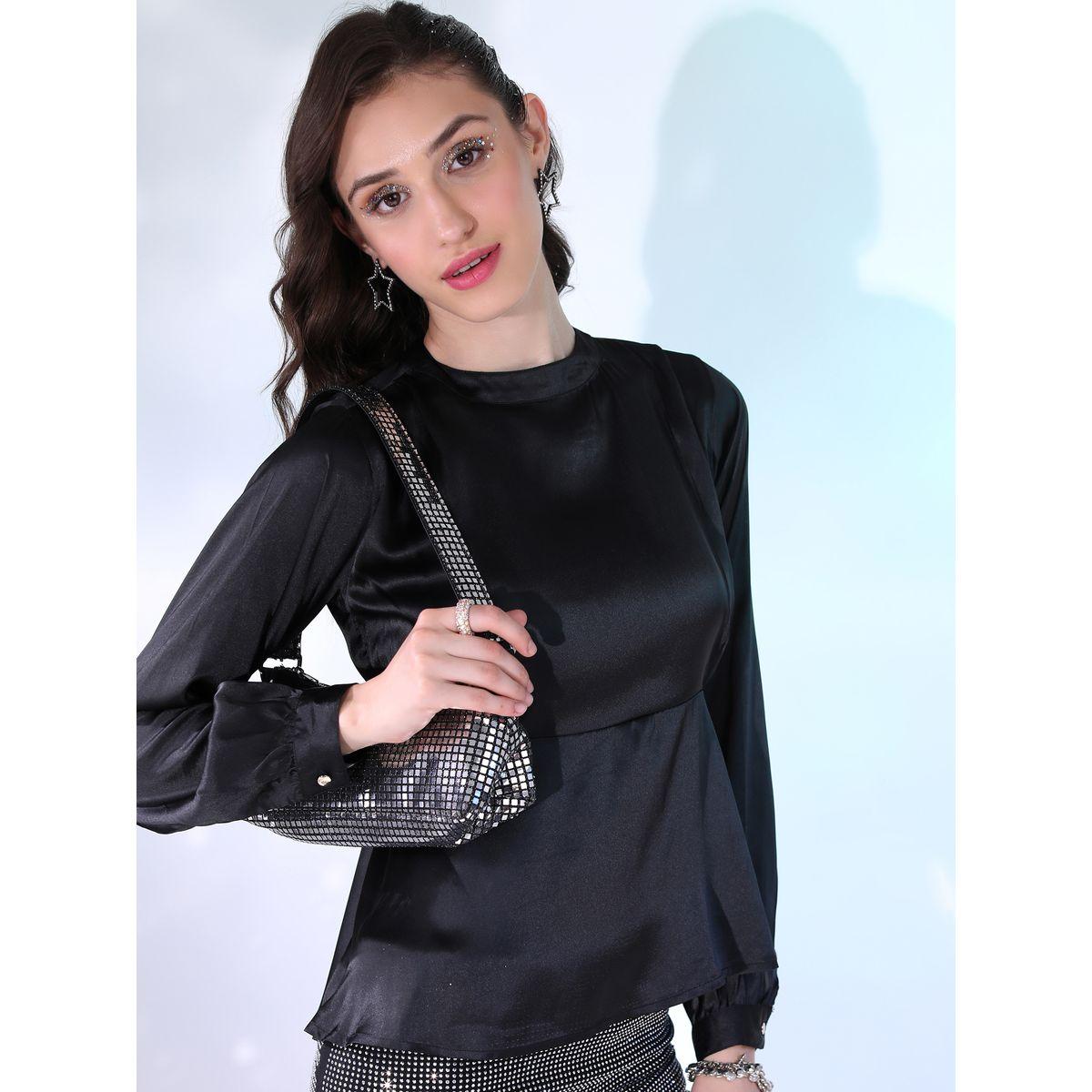 بلوزة بيبلوم بياقة دائرية طوكيو توكيز × ستايلي-women-clothing-shirtsandblouses-blouses-image-6