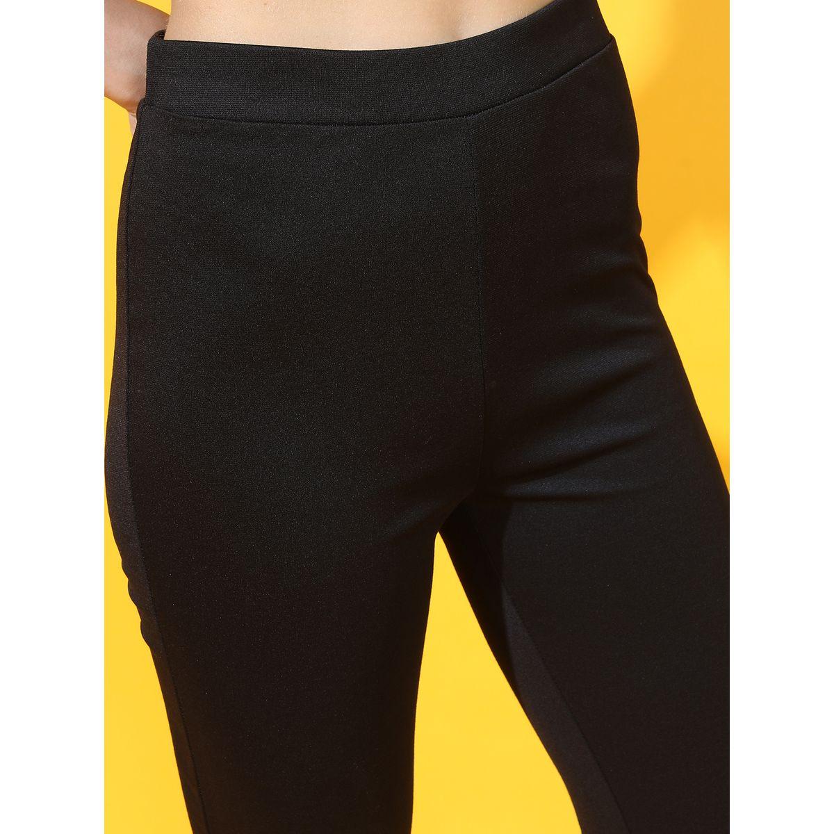 Tokyo Talkies X Styli Solid High Rise Bootcut Trouser-women-clothing-bottoms-trousers-image-4