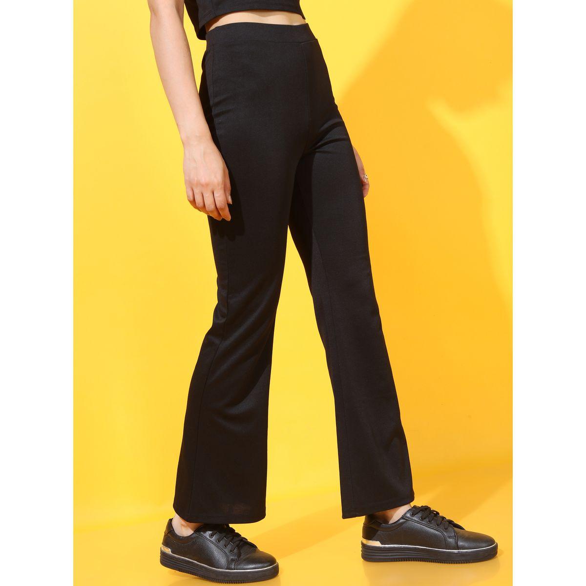 Tokyo Talkies X Styli Solid High Rise Bootcut Trouser-women-clothing-bottoms-trousers-image-6
