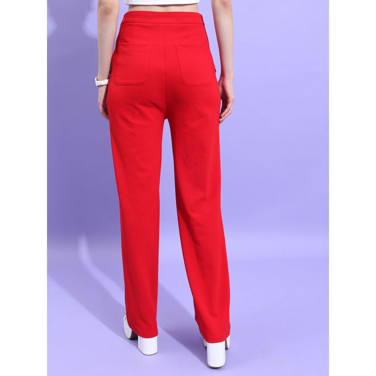 Tokyo Talkies X Styli High Rise Button Detail Flared Trouser-women-clothing-bottoms-trousers-image-3