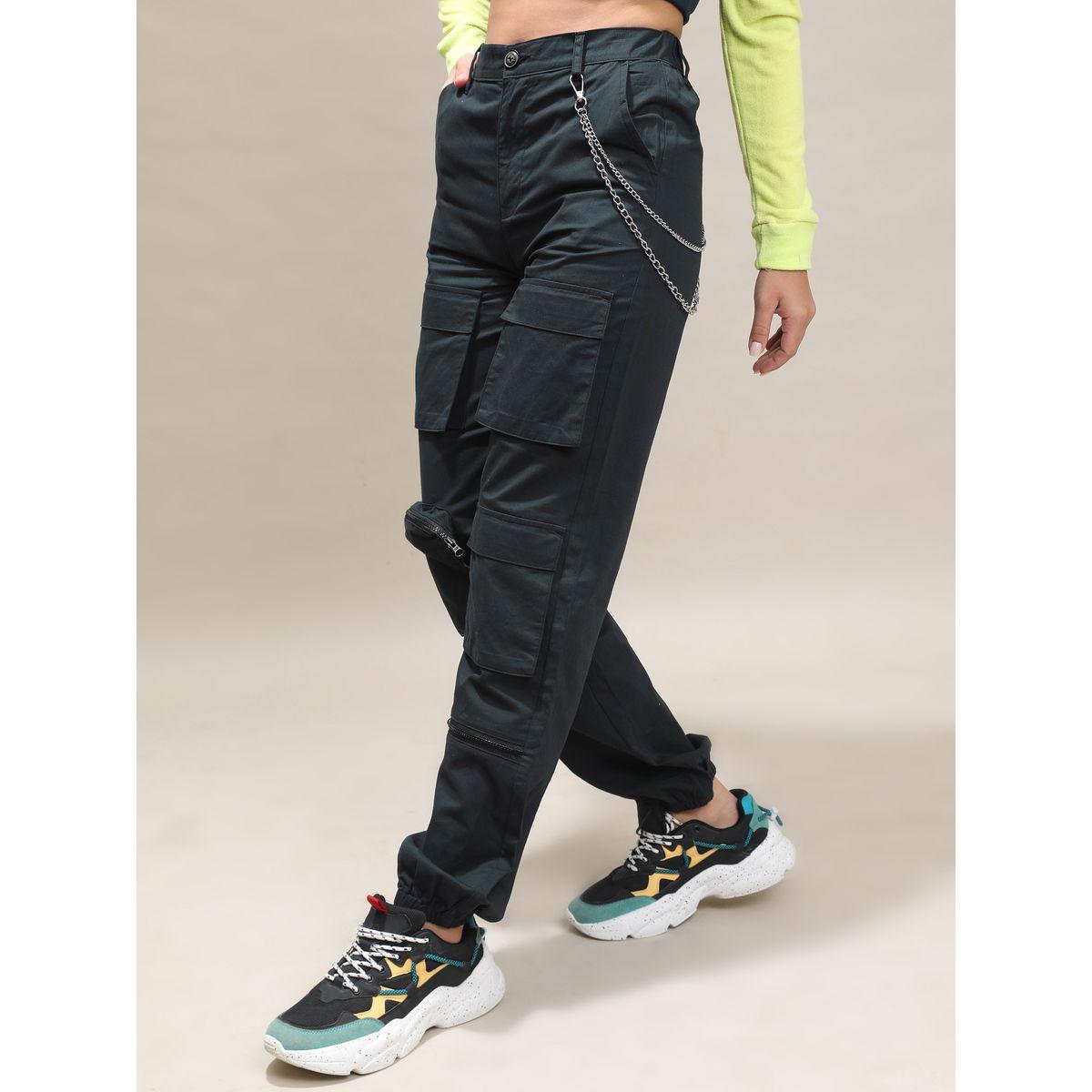 Tokyo Talkies X Styli Regular Fit Cargo Trouser-women-clothing-bottoms-trousers-image-1