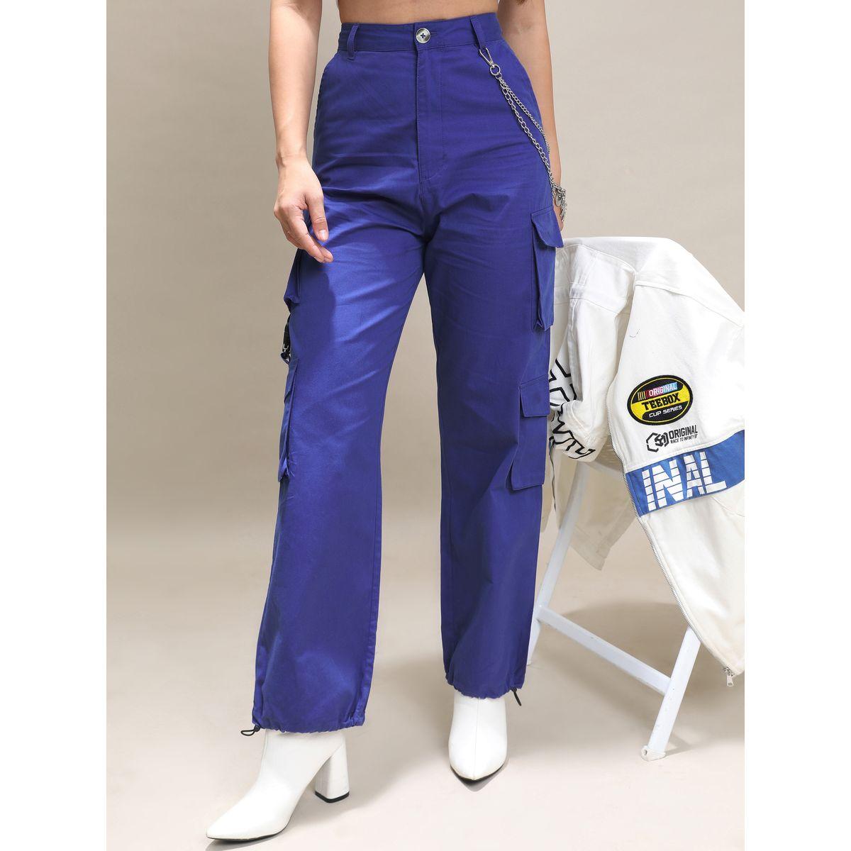 Tokyo Talkies X Styli Regular Fit Solid Cargo Pants-women-clothing-bottoms-trousers-image-4