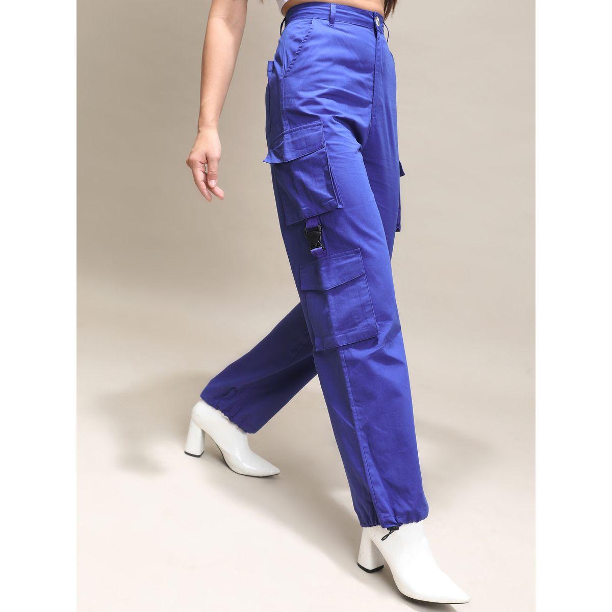 Tokyo Talkies X Styli Regular Fit Solid Cargo Pants-women-clothing-bottoms-trousers-image-6