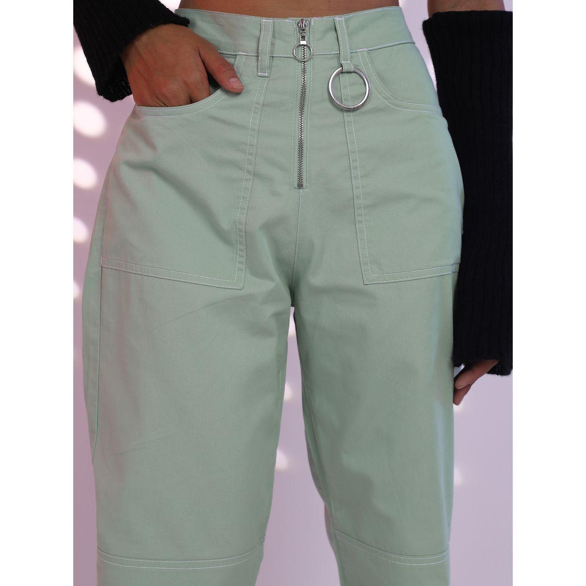 بنطال بأرجل واسعة وتفاصيل درزات طوكيو توكيز × ستايلي-women-clothing-bottoms-trousers-image-5