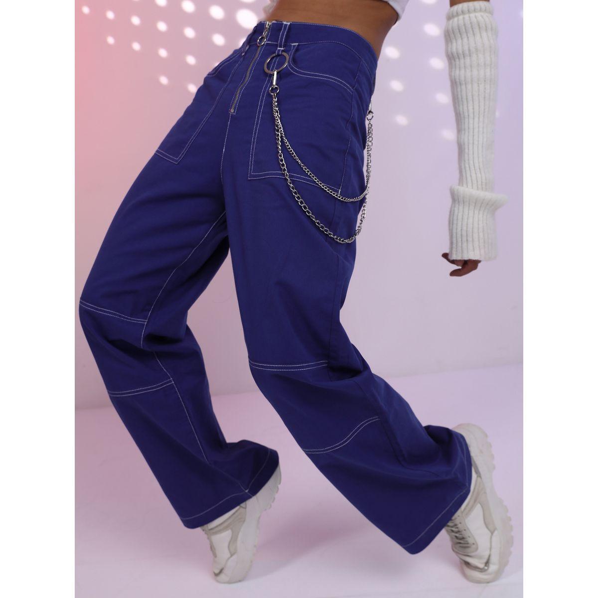 Tokyo Talkies X Styli Wide Leg Utility Trouser with Stitch Detail-women-clothing-bottoms-trousers-image-1