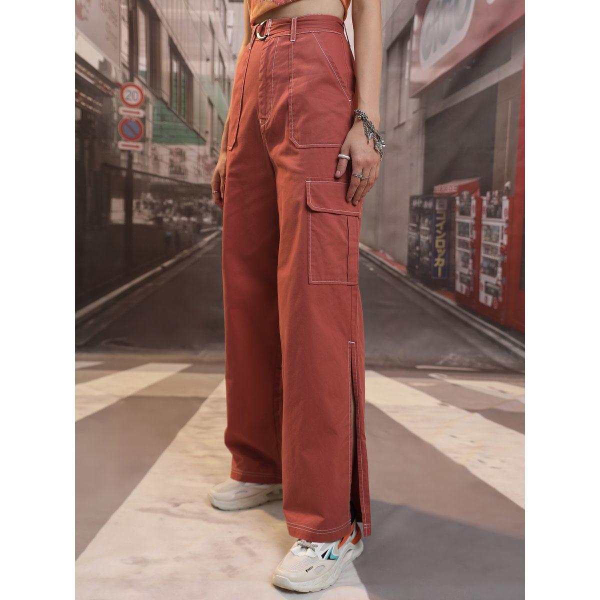 Tokyo Talkies X Styli High Rise Belted Cargo Trouser-women-clothing-bottoms-trousers-image-1