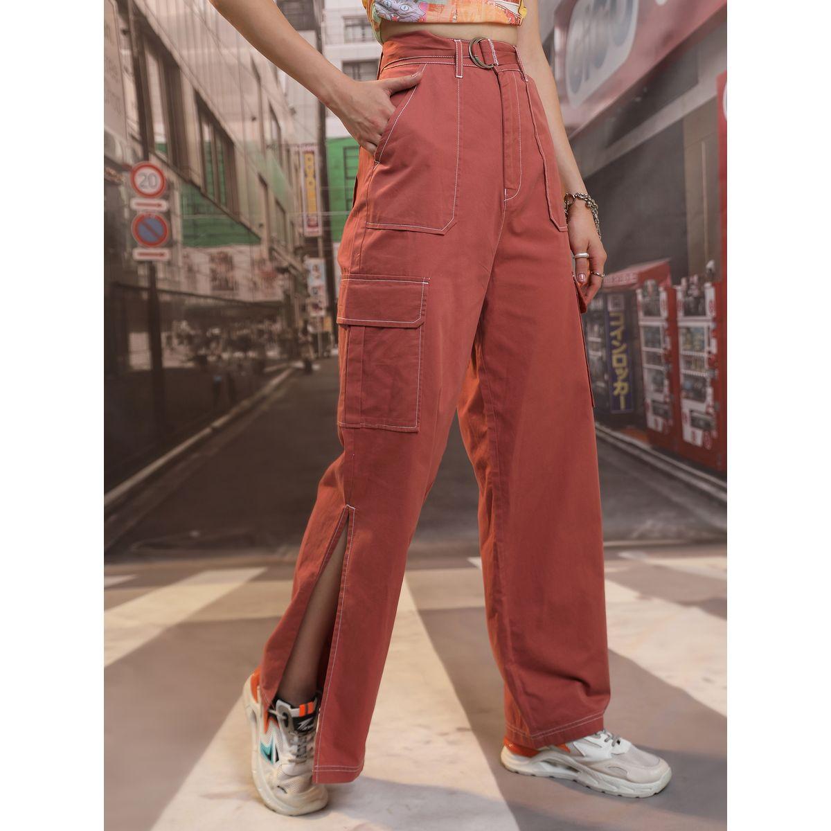 Tokyo Talkies X Styli High Rise Belted Cargo Trouser-women-clothing-bottoms-trousers-image-6