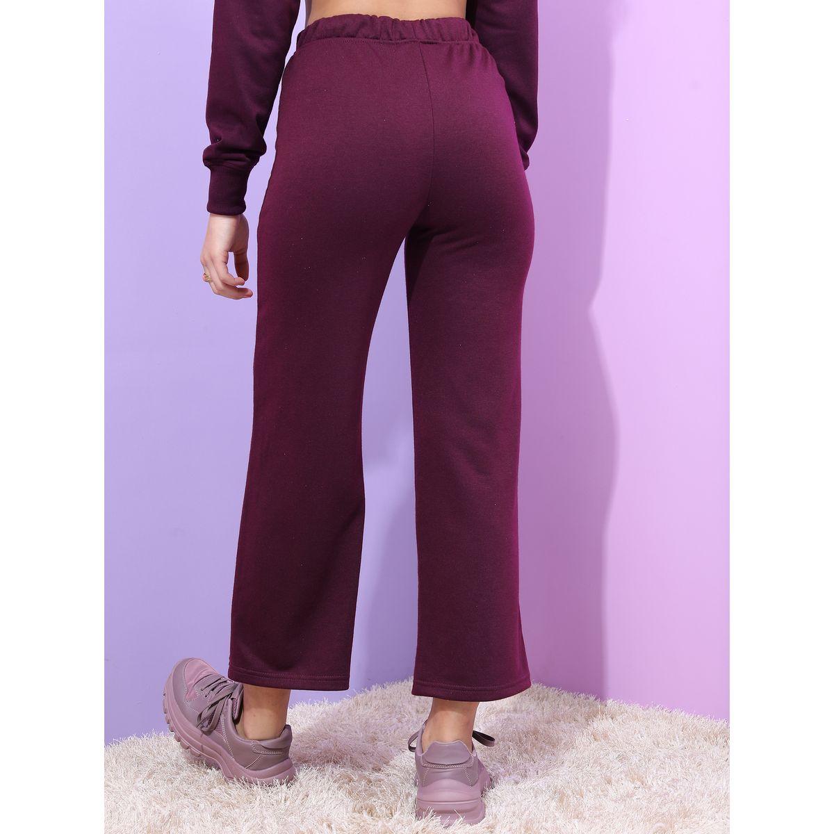 Tokyo Talkies X Styli Solid Fit & Flared Pants with Elastic Waistband-women-clothing-bottoms-trousers-image-3