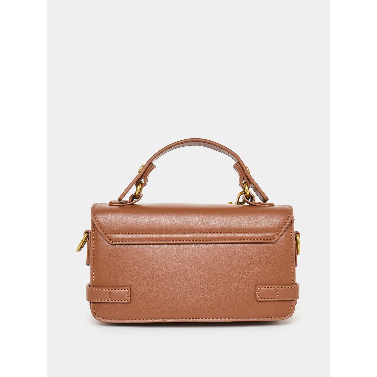 Styli Stitch Detail Buckle Belt Accent Handbag-women-bagsandwallets-handbags-image-3