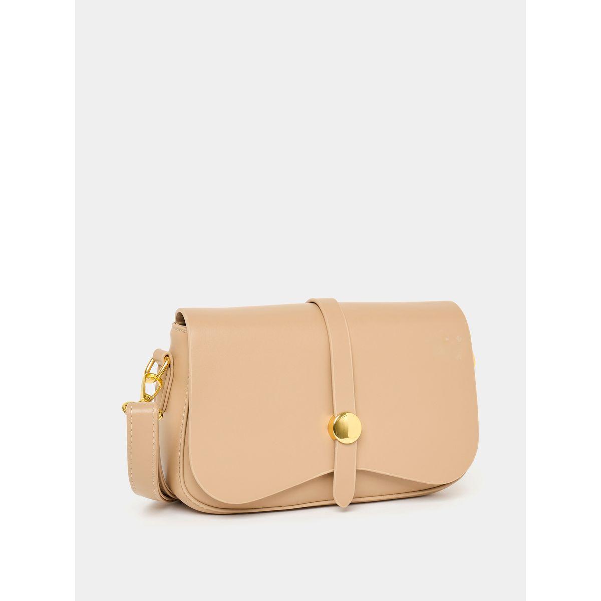 Styli Curve Flap Shoulder Bag with Zip Closure-women-bagsandwallets-handbags-image-1