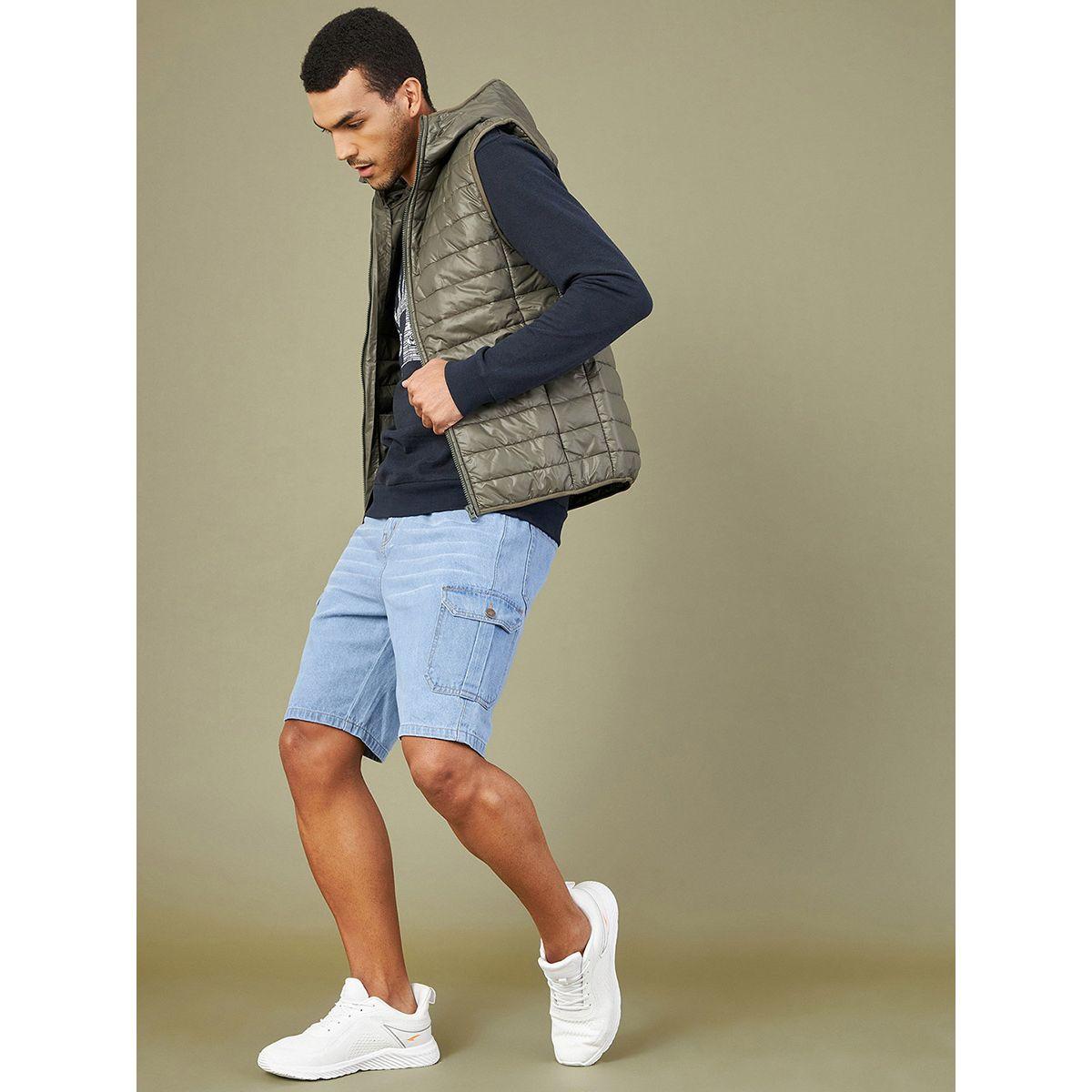شورت دنيم بنمط كارجو ماسكلن ساسافراس × ستايلي-men-clothing-bottoms-shorts-image-4