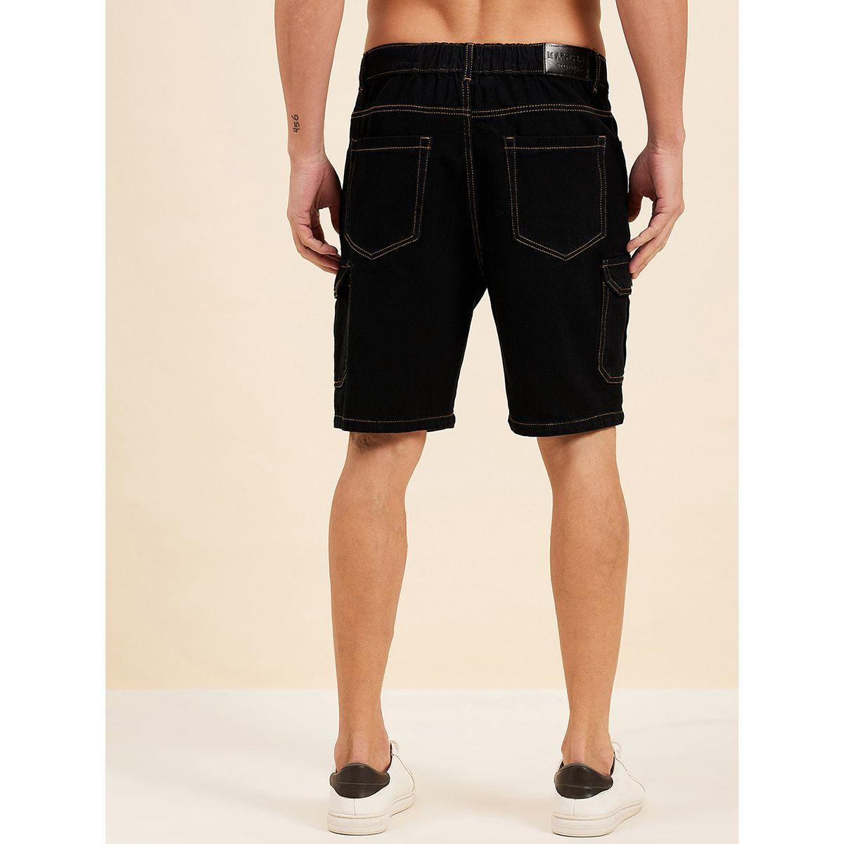 شورت كارجو بتداخلات مدروزة ماسكلن ساسافراس × ستايلي-men-clothing-bottoms-shorts-image-2
