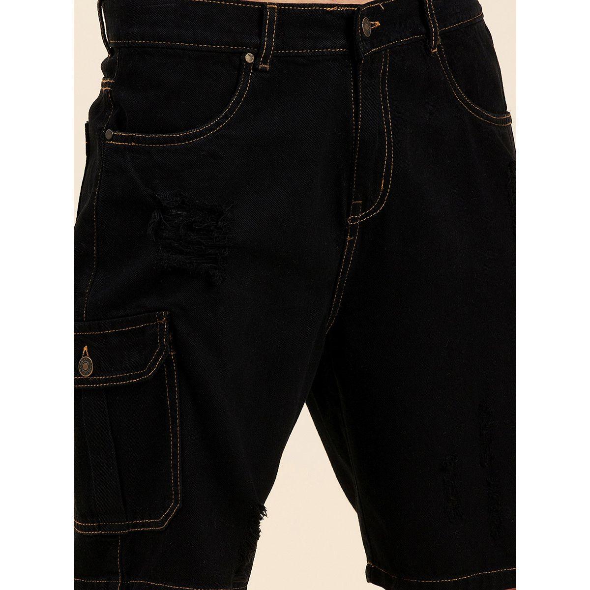 شورت كارجو بتداخلات مدروزة ماسكلن ساسافراس × ستايلي-men-clothing-bottoms-shorts-image-3