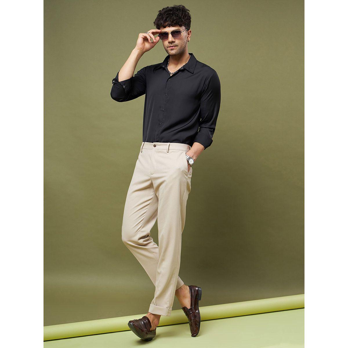 قميص ساتان بقصة مريحة ماسكلن ساسافراس × ستايلي-men-clothing-shirts-image-4
