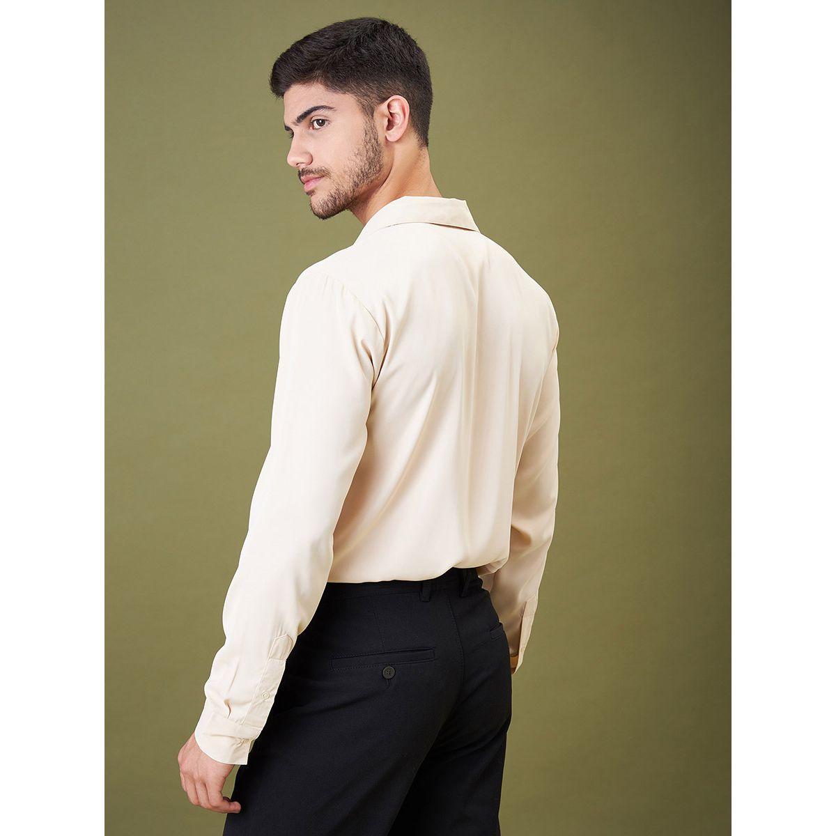 قميص ساتان بقصة مريحة ماسكلن ساسافراس × ستايلي-men-clothing-shirts-image-3