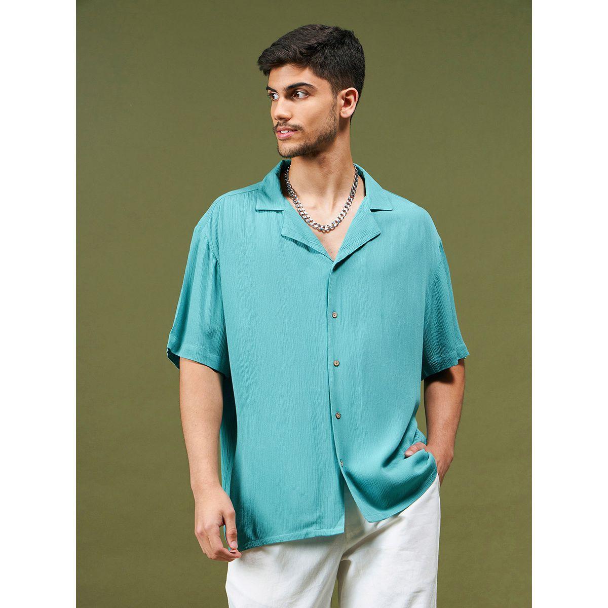 Mascln Sassafras X Styli Solid Relaxed Fit Shirt-men-clothing-shirts-image-1