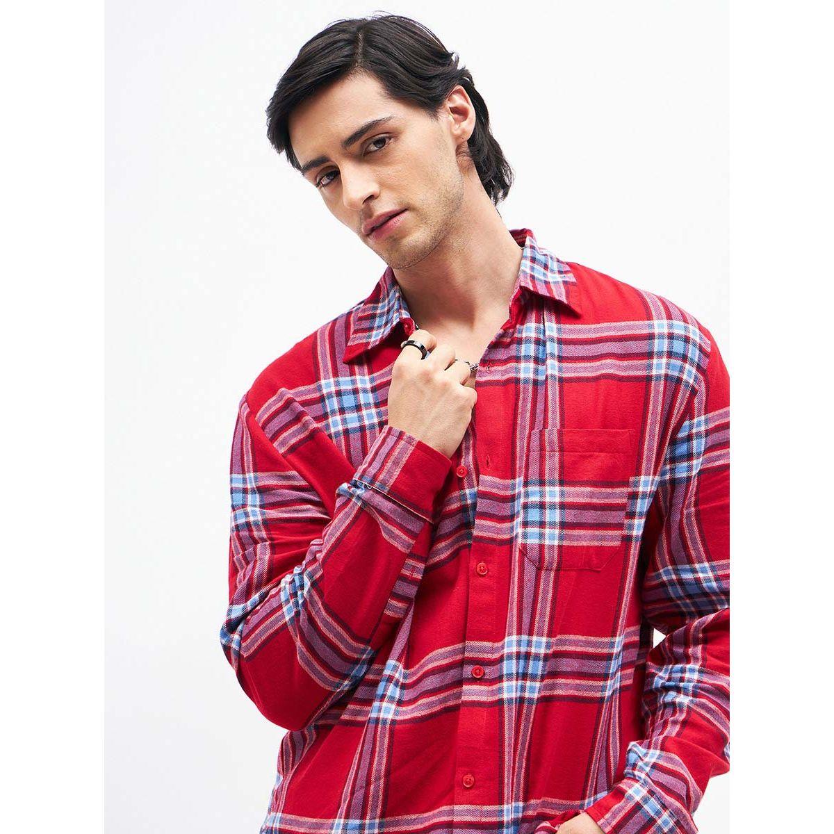 قميص كاجوال بقصة واسعة ماسكلن ساسافراس × ستايلي-men-clothing-shirts-image-2