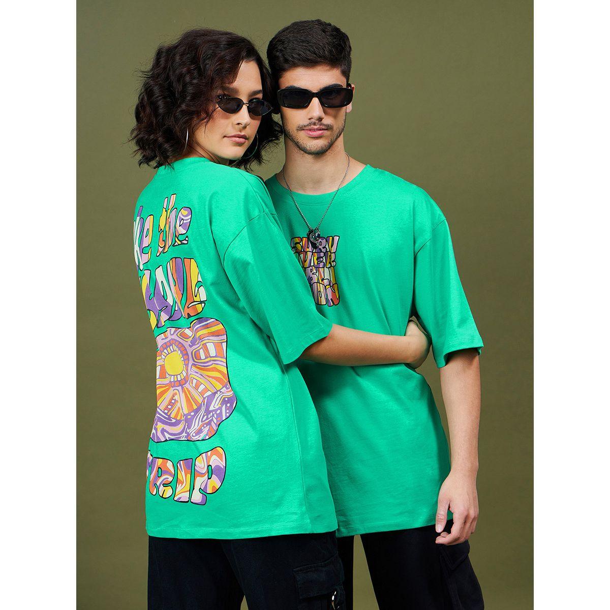 تيشيرت واسع مطبع بطبعة جرافيك ماسكلن ساسافراس × ستايلي-men-clothing-tshirtsandpolos-tshirts-image-4