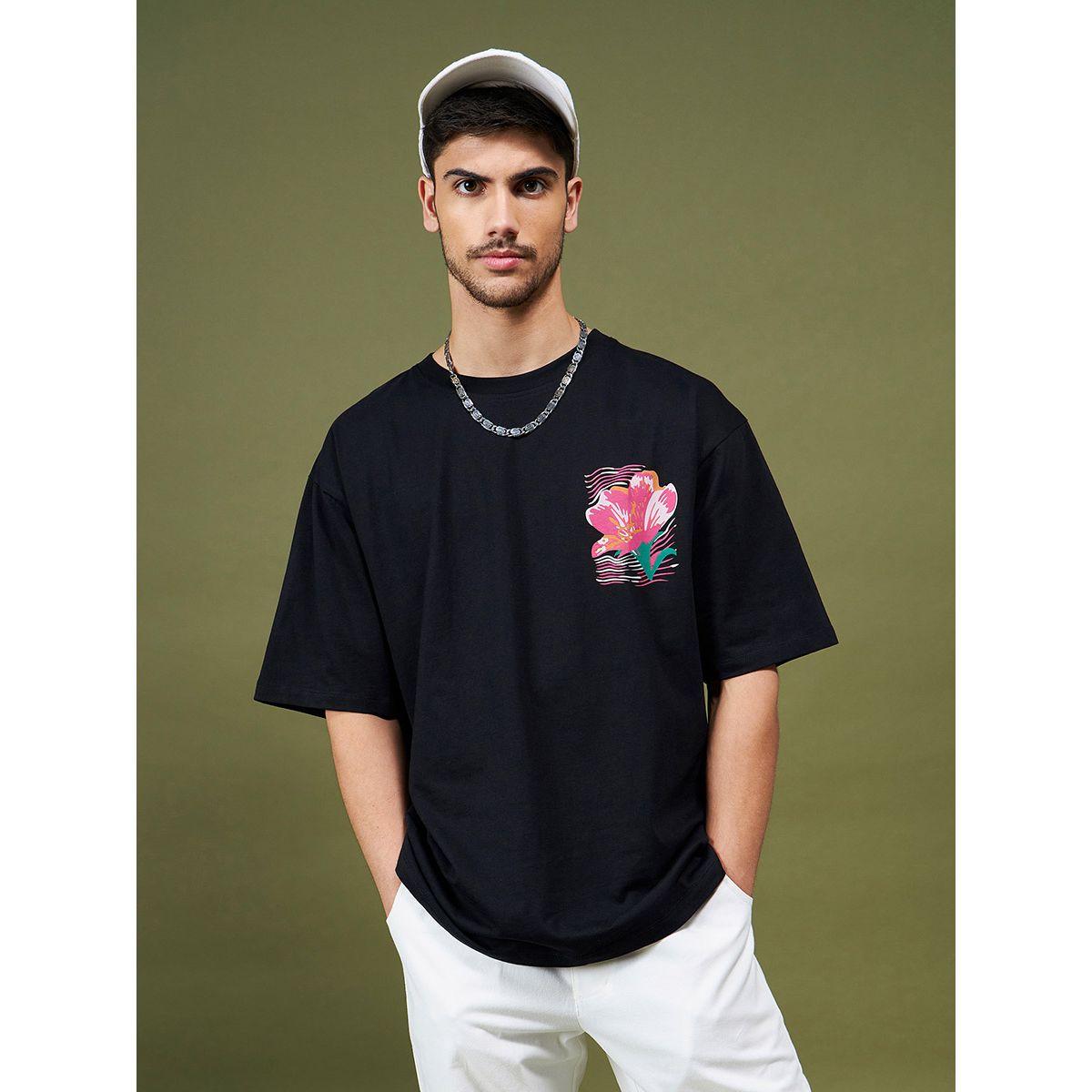 Mascln Sassafras X Styli Oversized Floral Graphic Round Neck T-Shirt-men-clothing-tshirtsandpolos-tshirts-image-3