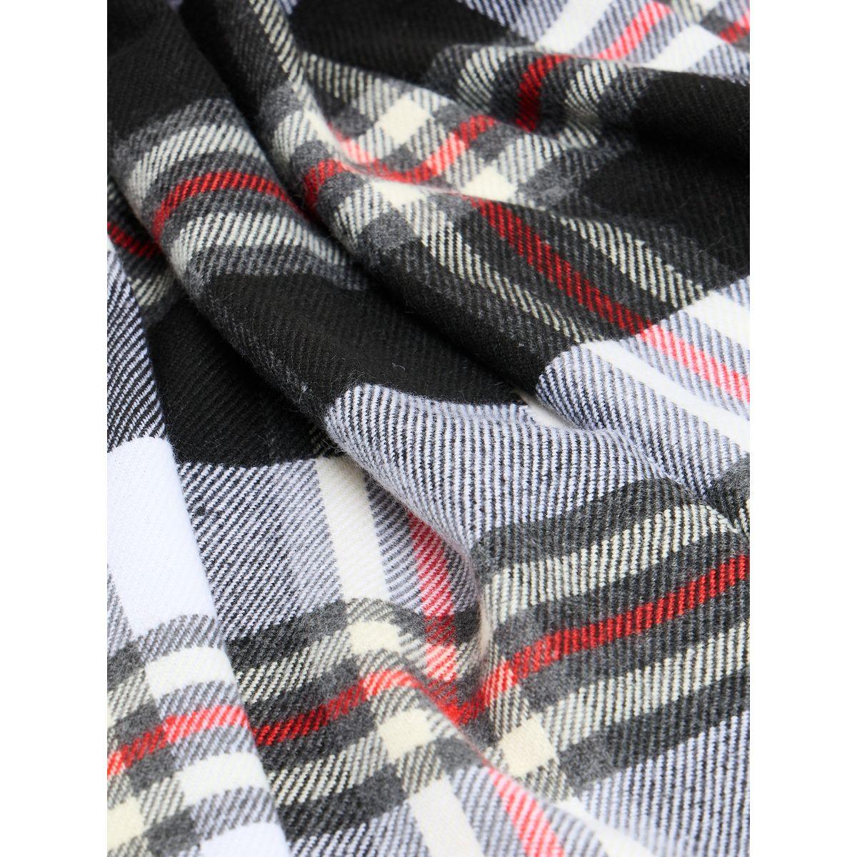 Styli Checked Scarf with Fringe Detail-women-winterwear-scarves-image-2