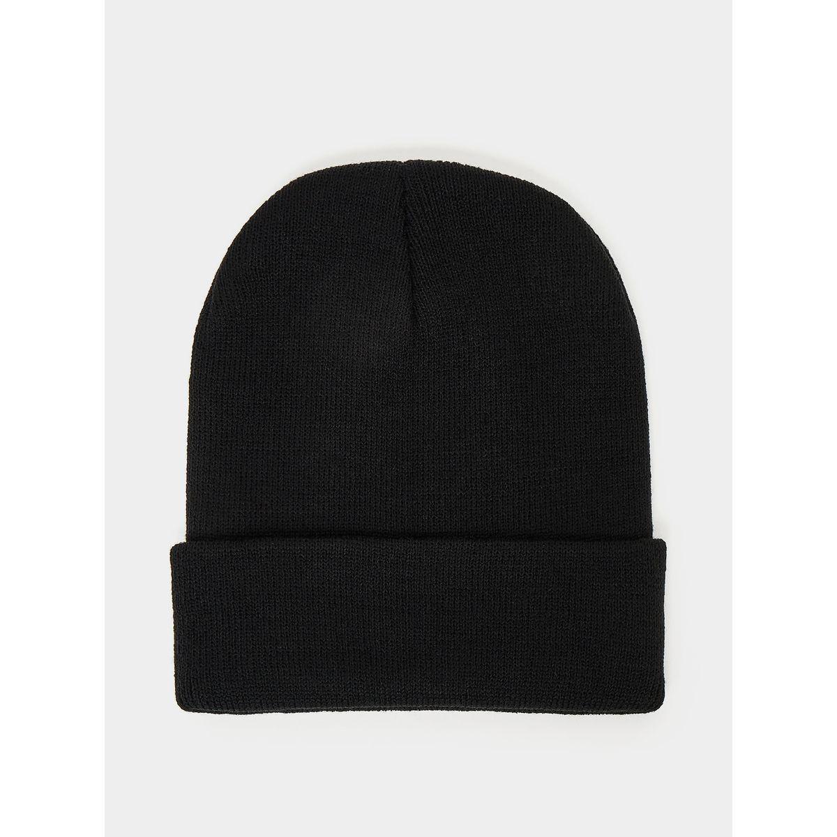 Styli Unisex Knit Beanie with Patch Detail-men-caps-image-4
