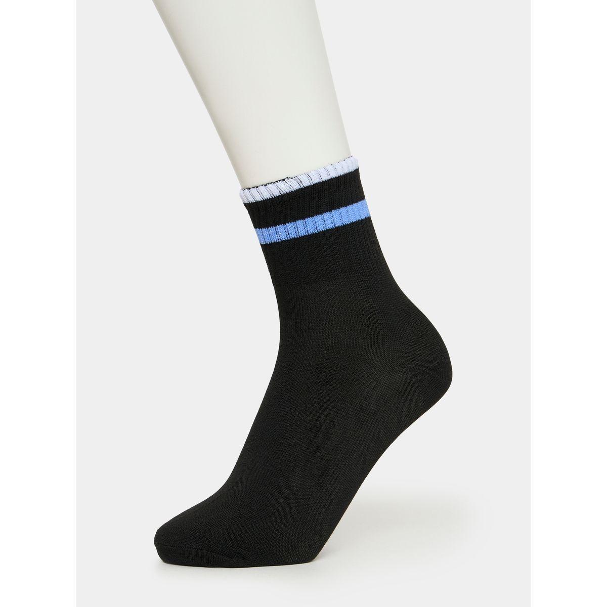 Styli Pack of 5 - Stripe Cuff Printed Crew Socks-men-socks-image-2