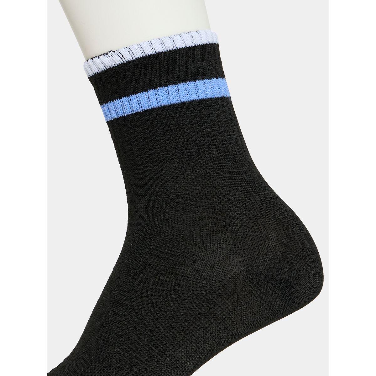 Styli Pack of 5 - Stripe Cuff Printed Crew Socks-men-socks-image-3