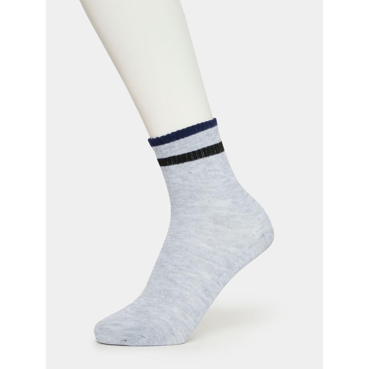 Styli Pack of 5 - Stripe Cuff Printed Crew Socks-men-socks-image-4