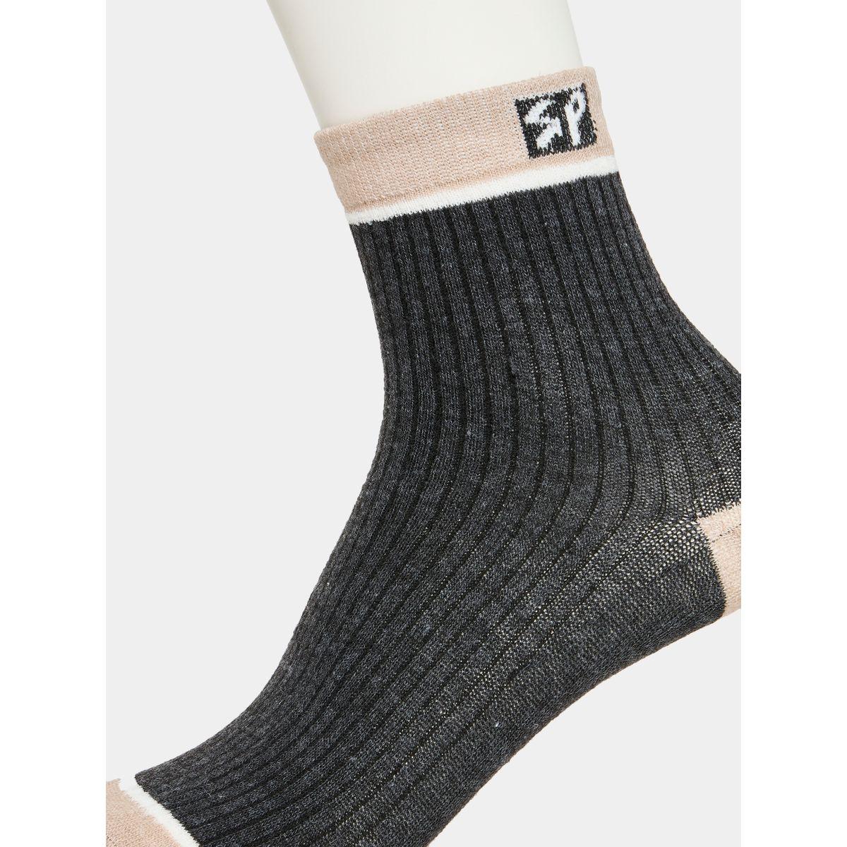 Styli Pack of 5 - Embroidered Patch Ribbed Detail Crew Socks-men-socks-image-5