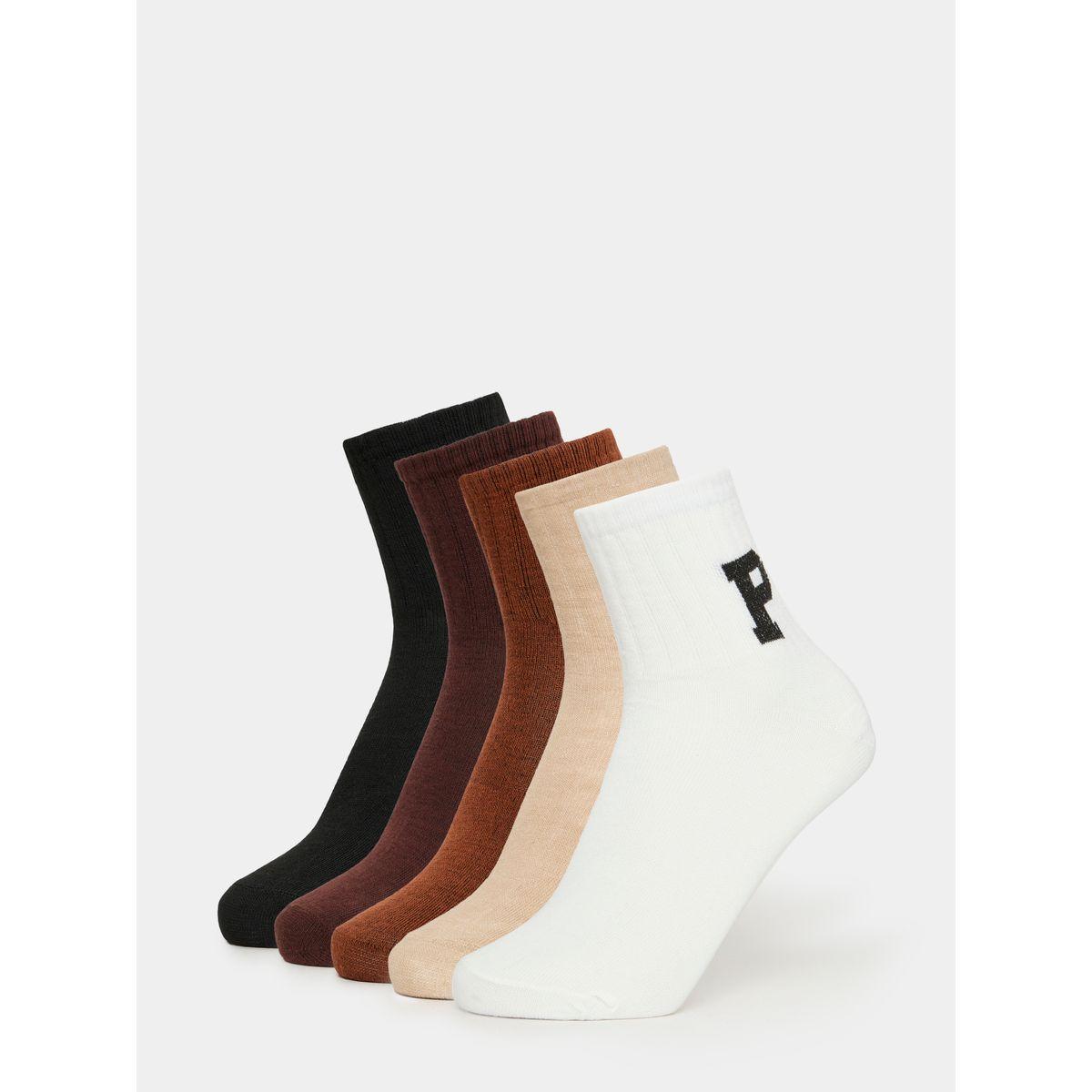 Styli Pack of 5 - Embroidered Detail Crew Socks-men-socks-image-1