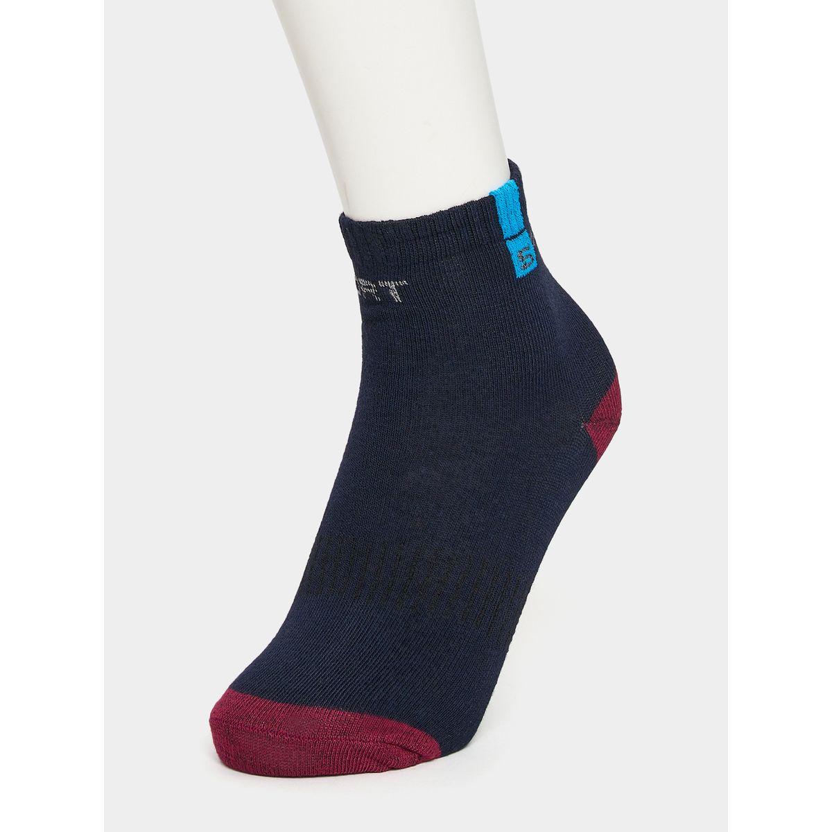 Styli Pack of 5 - Contrast Print Quarter Socks-men-socks-image-2