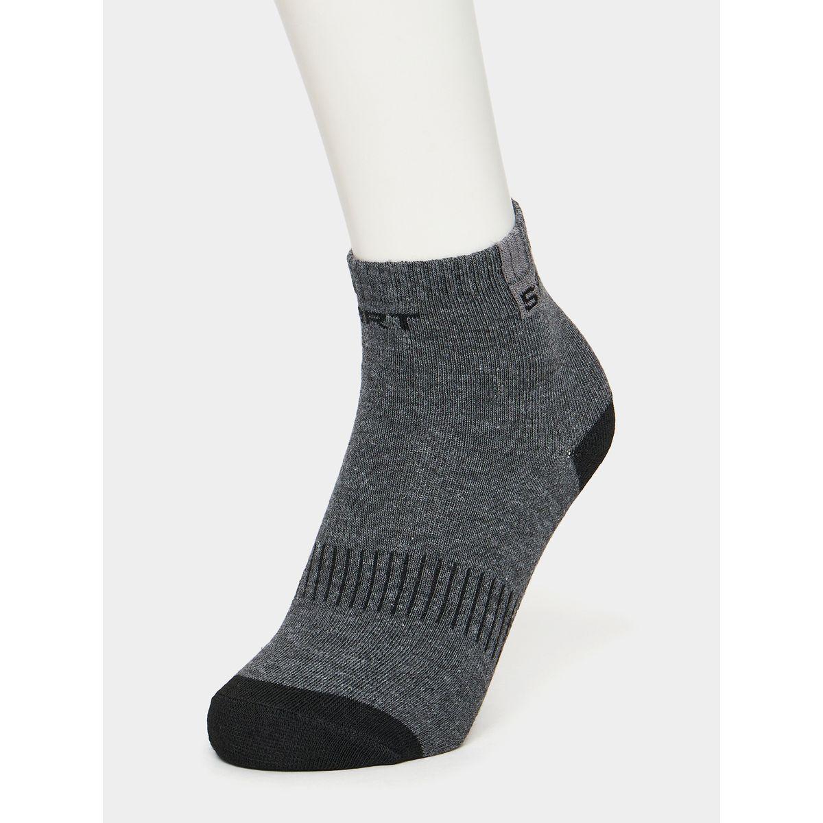 Styli Pack of 5 - Contrast Print Quarter Socks-men-socks-image-4