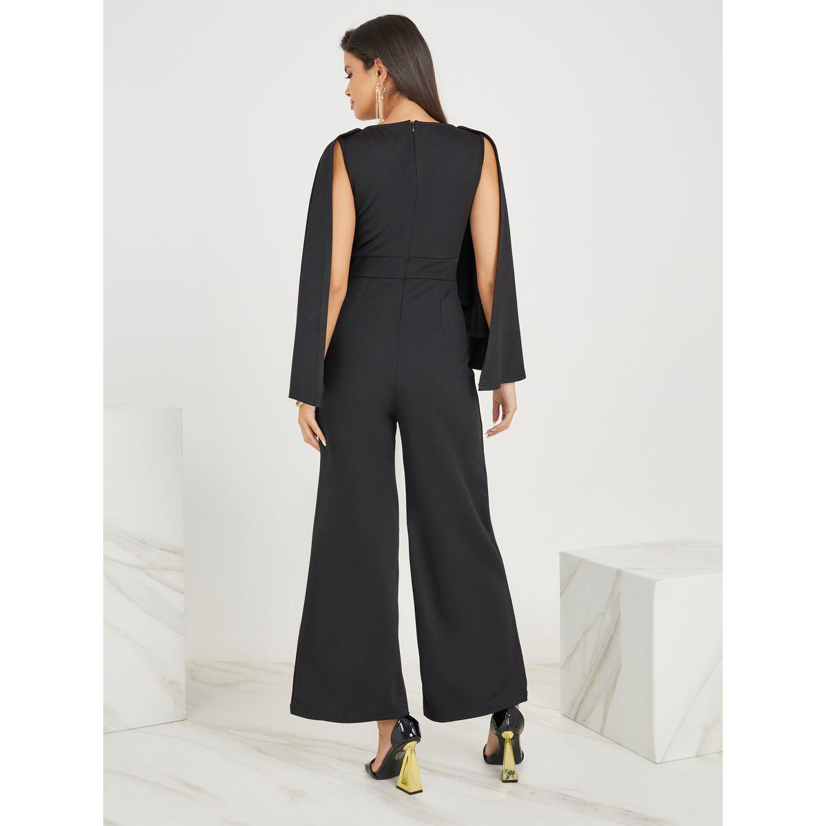 Styli Cape Sleeve Wide Leg Jumpsuit with Square Neck-women-clothing-jumpsuits-image-4