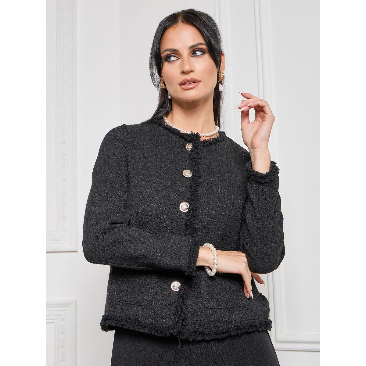 جاكيت تويد بحواف ممزقة-women-winterwear-coatsandjackets-jackets-image-1