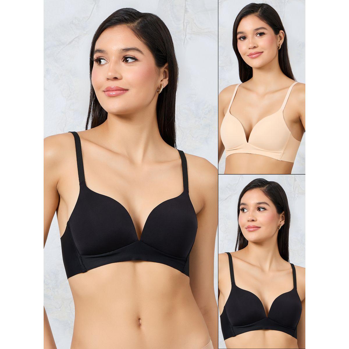 Styli Pack of 2 - Padded Non Wired Push Up Bonded Wings T-Shirt Bra-women-clothing-lingerie-bras-image-1