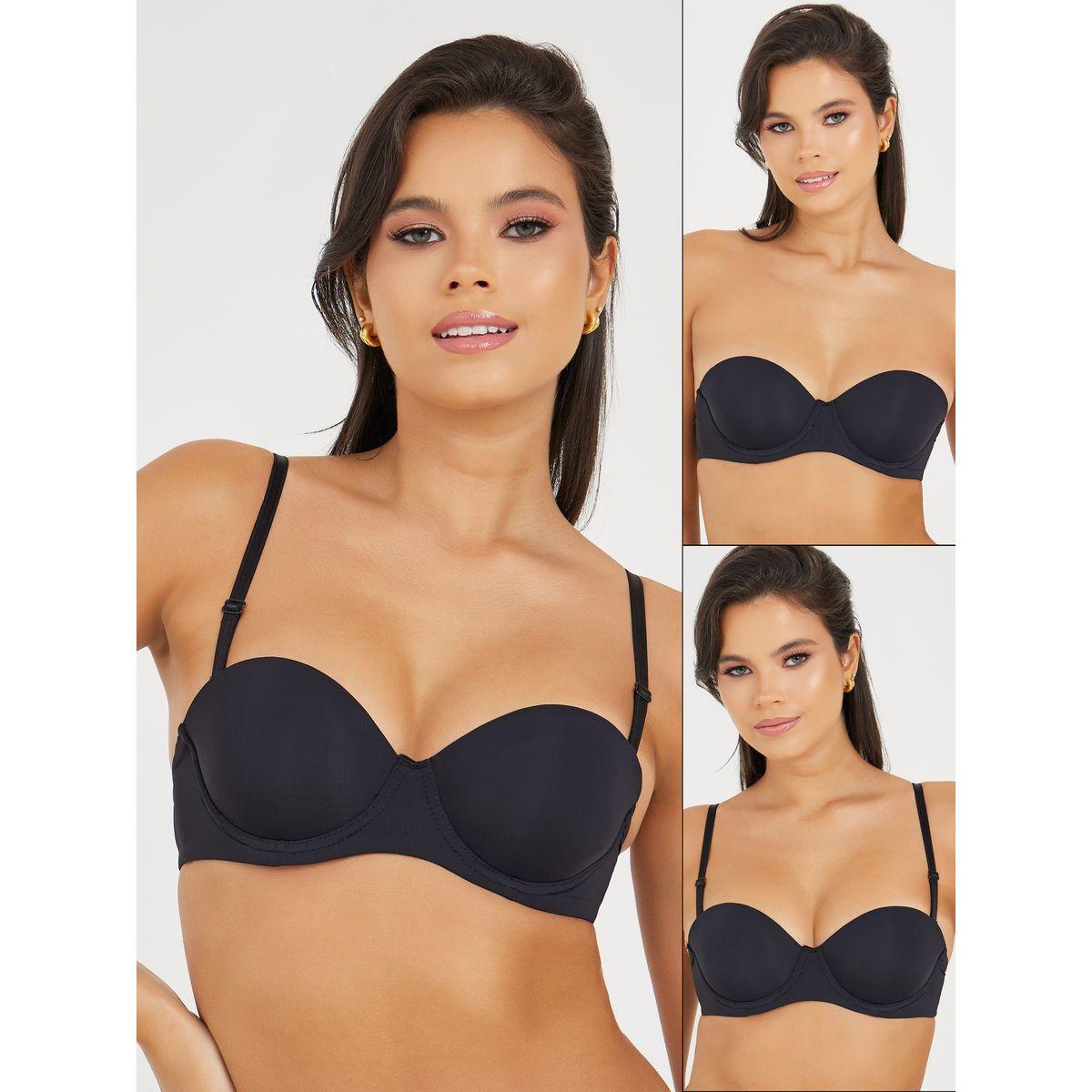 Styli Pack of 2 - Padded Wired Balconette Bra-women-clothing-lingerie-bras-image-1