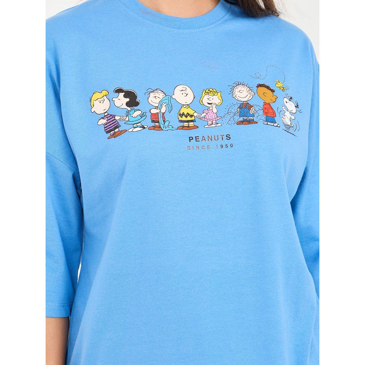 تيشيرت واسع باكتاف منخفضة وطبعة جرافيك-women-clothing-tshirts-image-3
