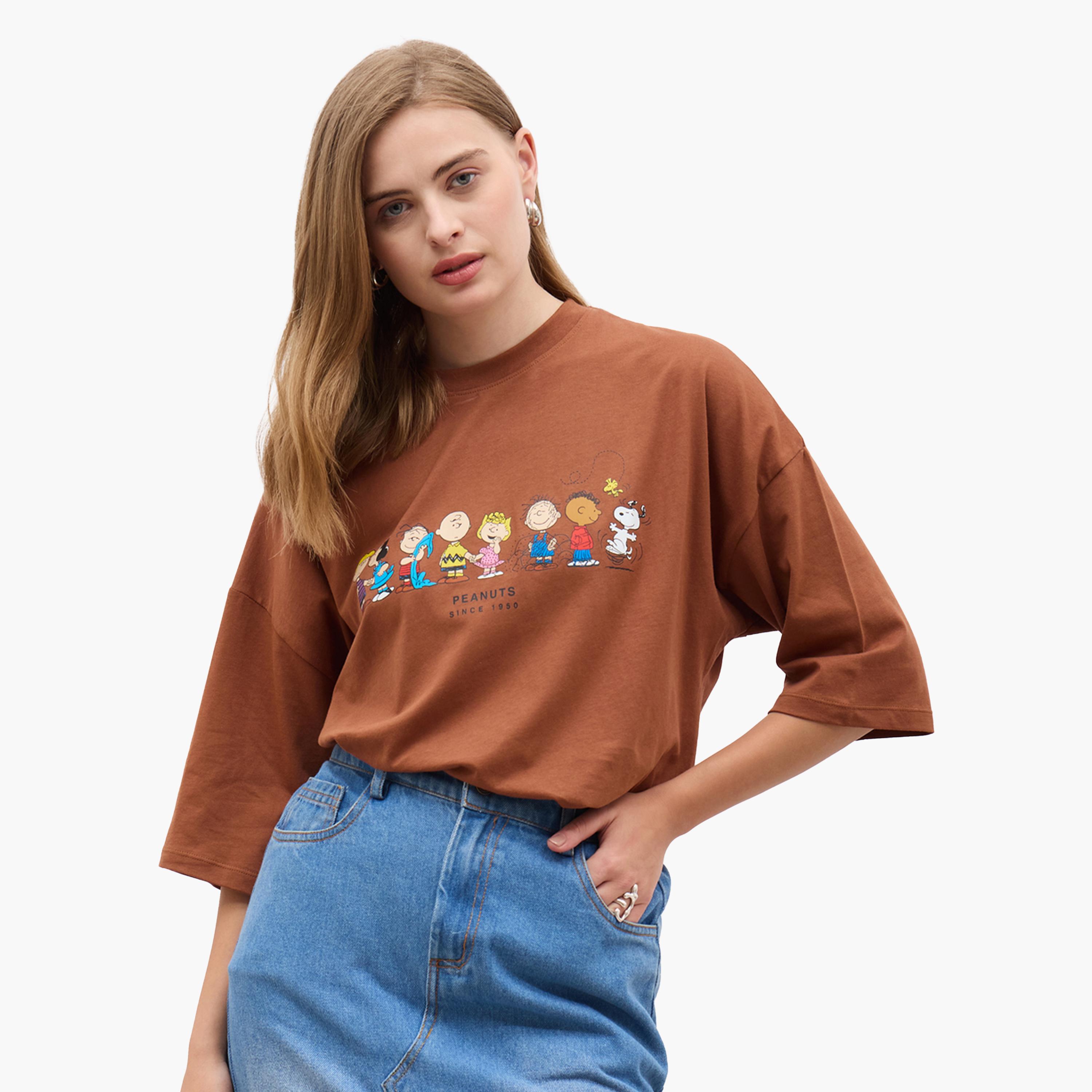 Styli Graphic Print Short Sleeve Oversized T-Shirt-women-clothing-tshirts-image-1
